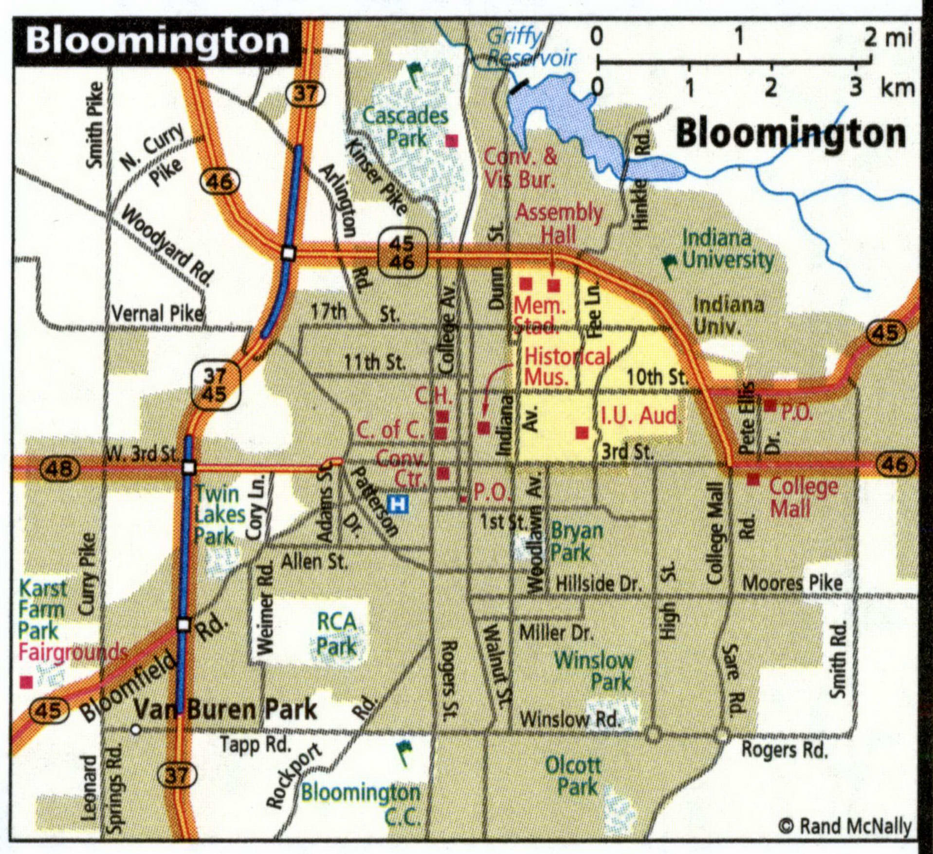 Bloomington map for truckers