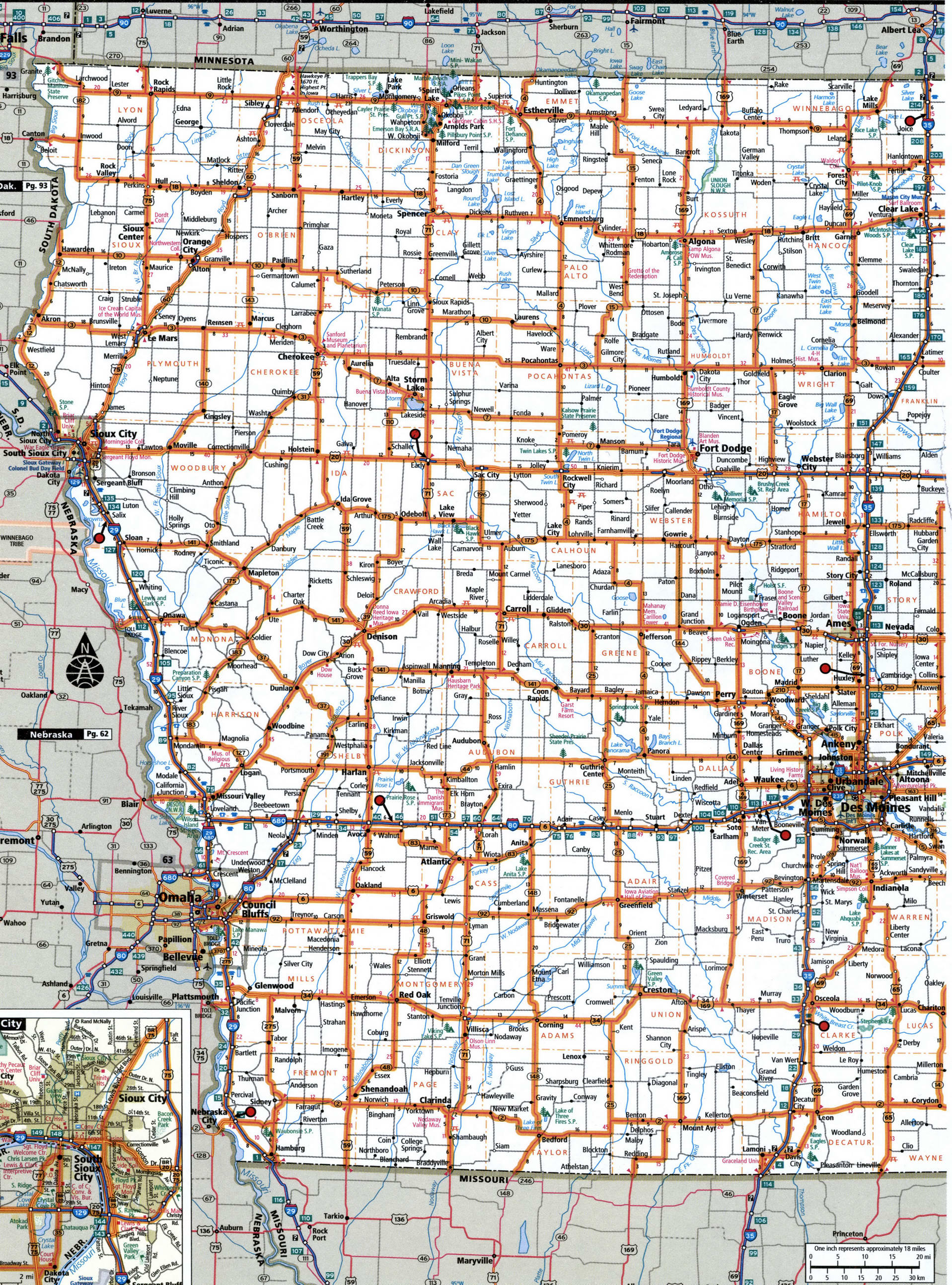 Iowa map for truckers