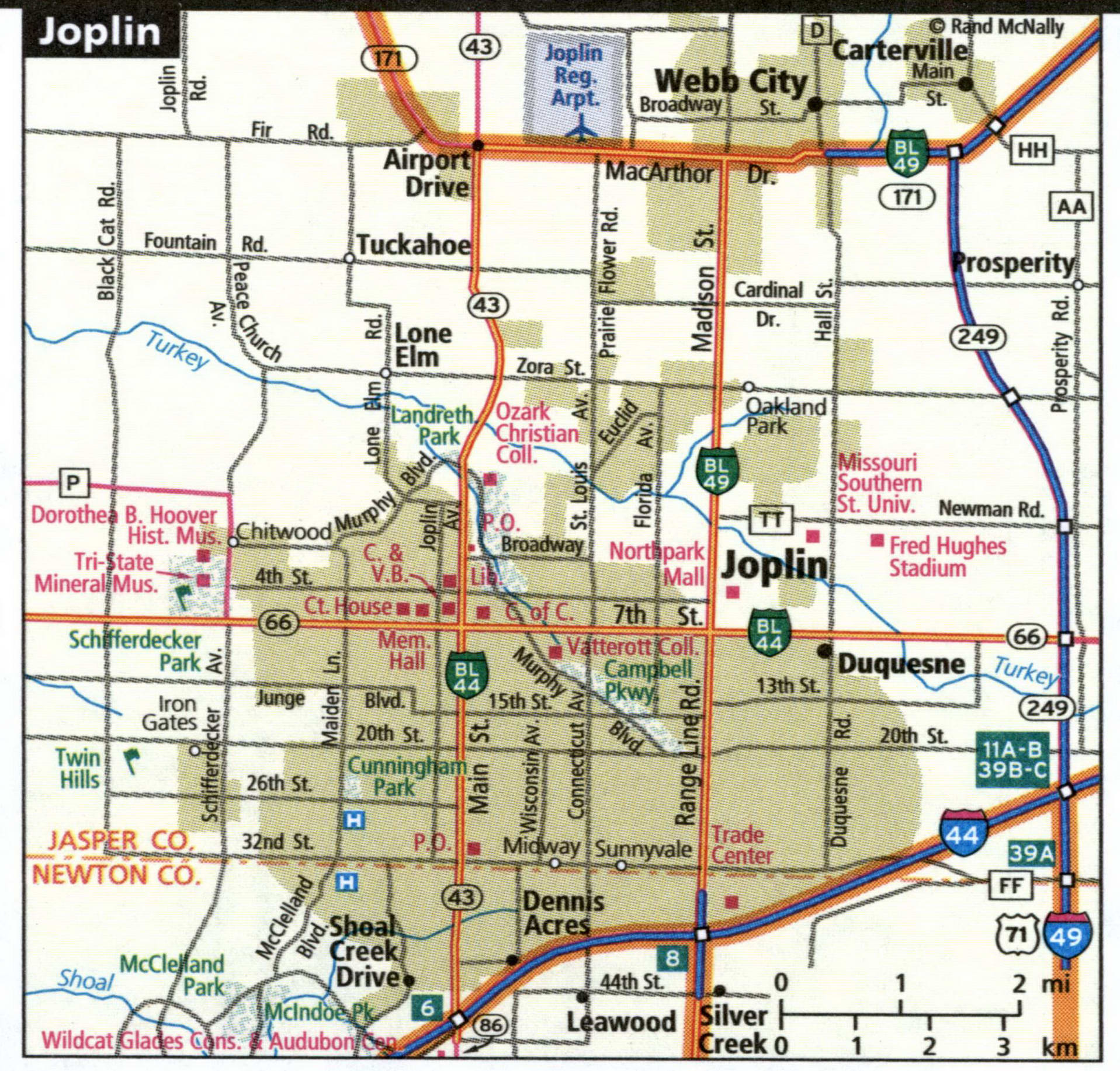 Joplin city map for truckers