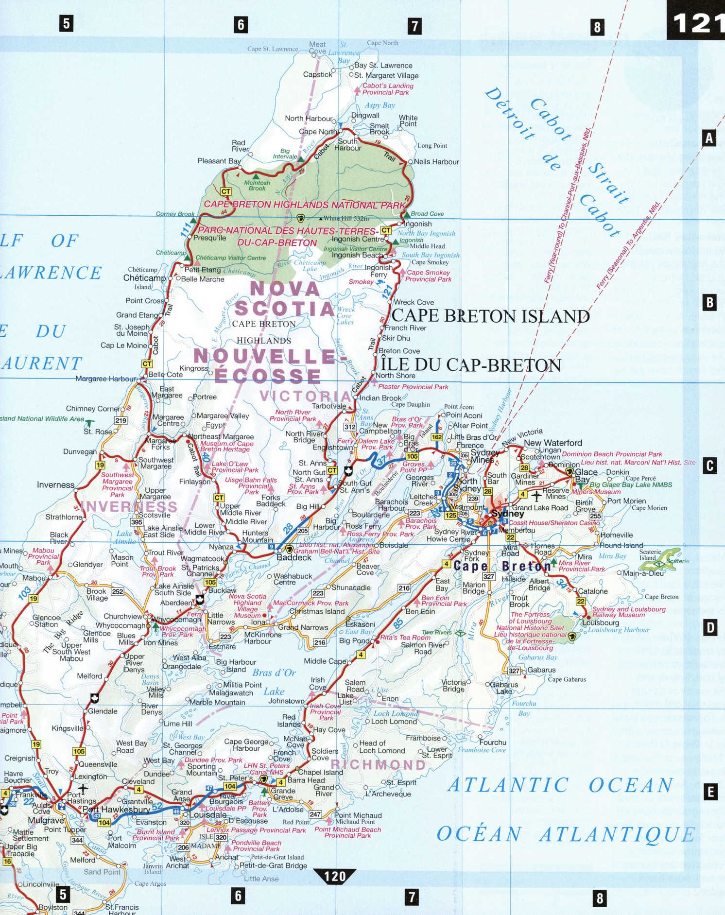 Cape Breton detailed map