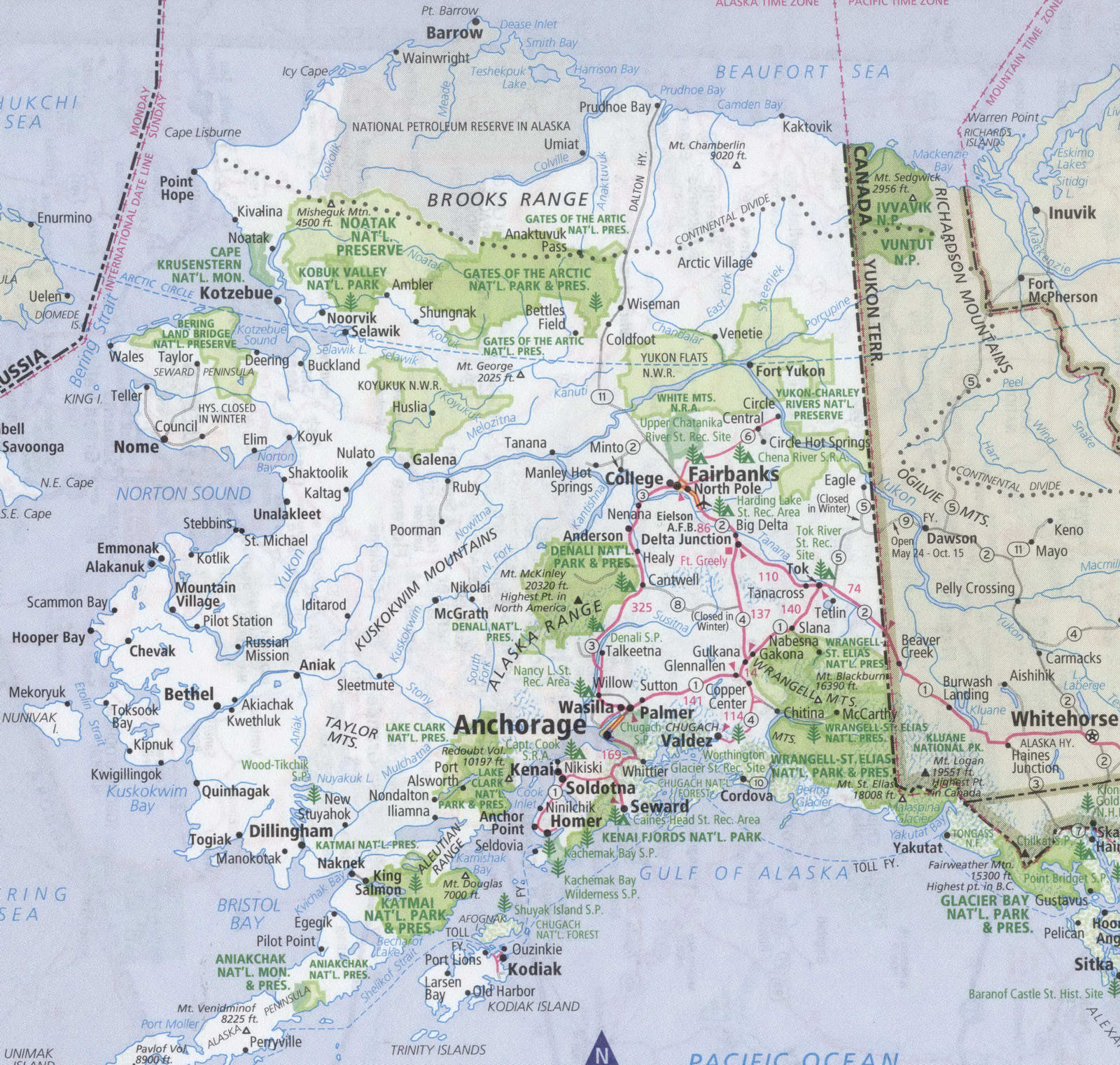 Alaska state complete map