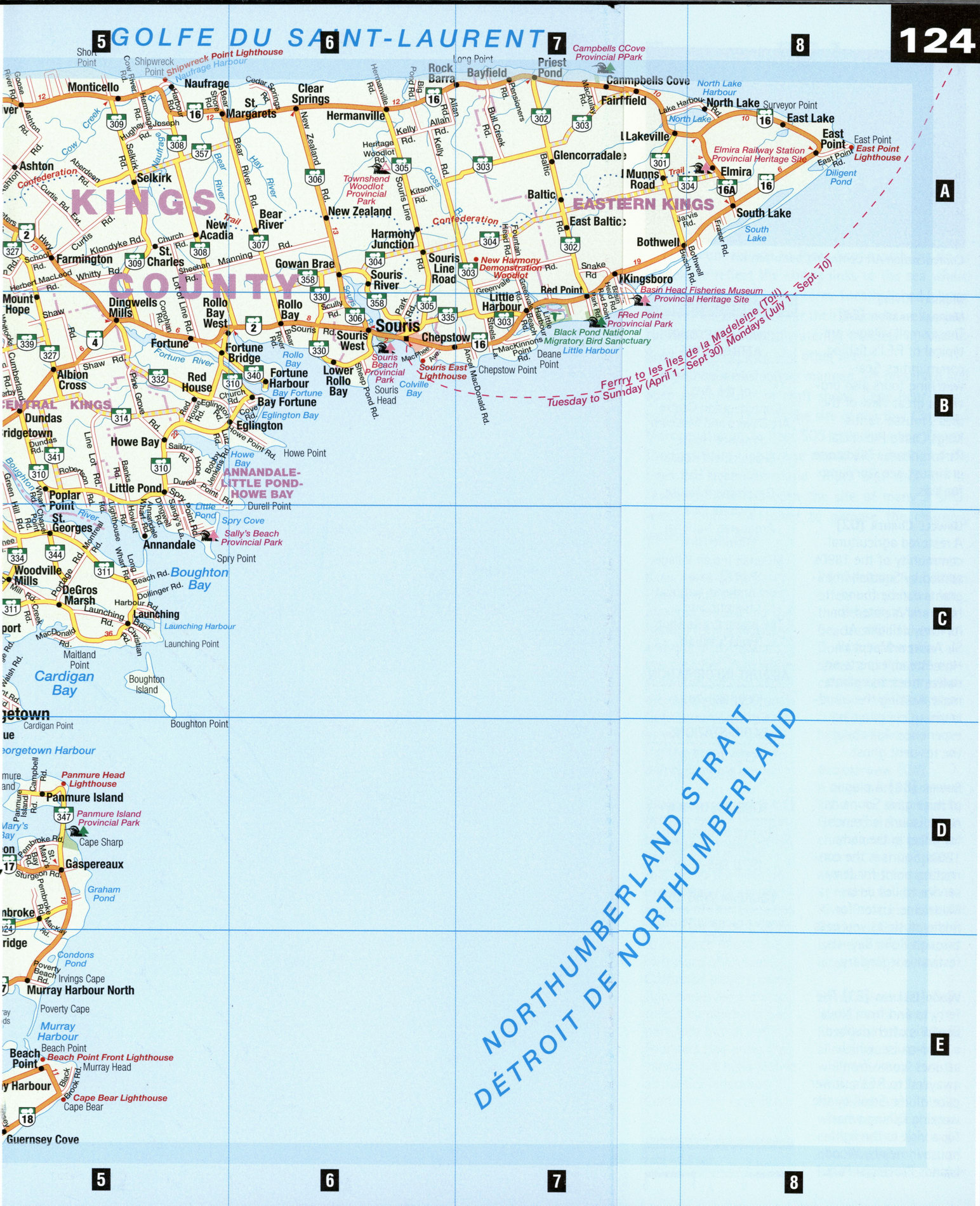 Detailed map of Eastern P.E.I.