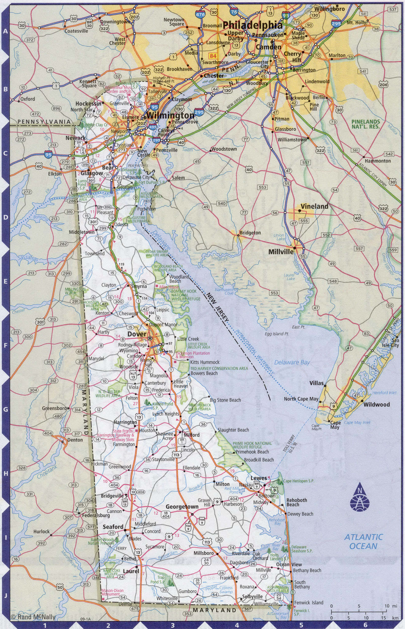 Delaware state complete map
