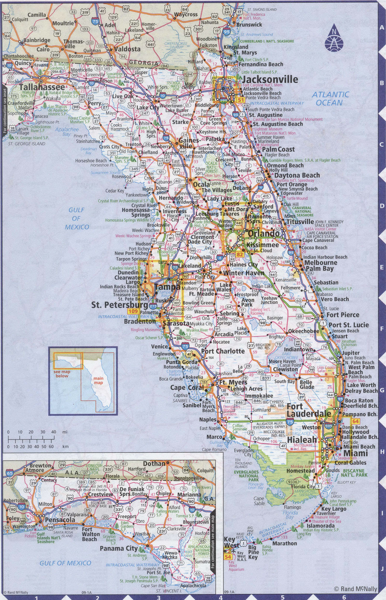 Florida state complete map