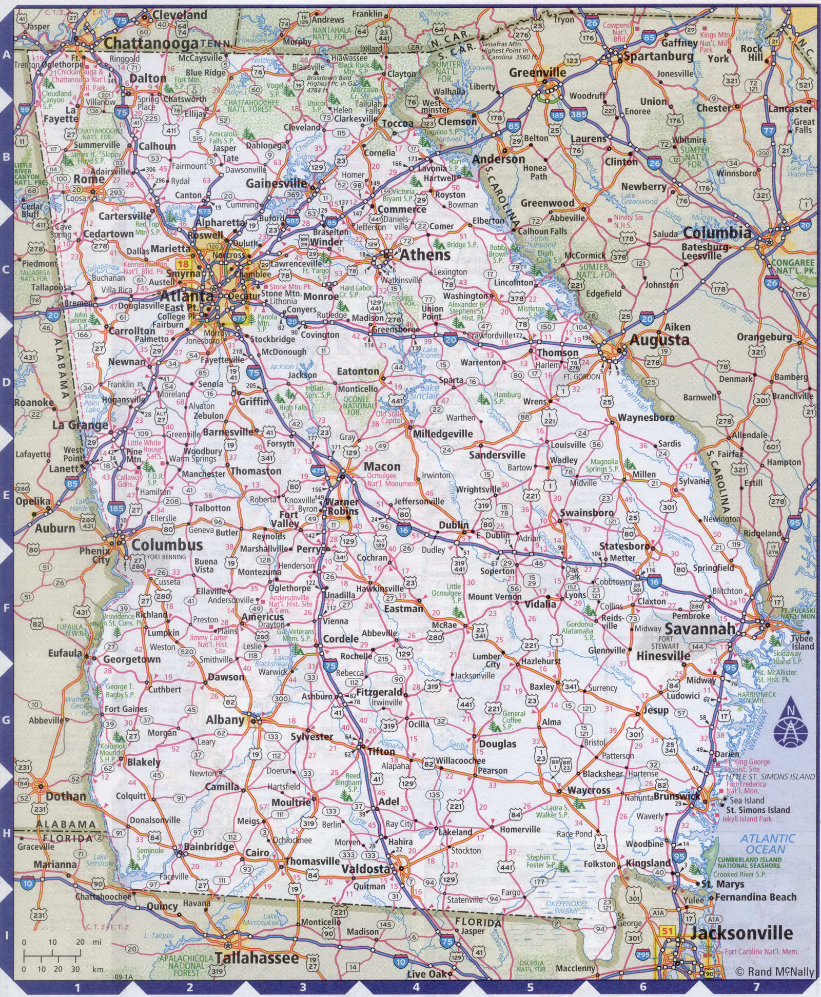 Georgia state complete map