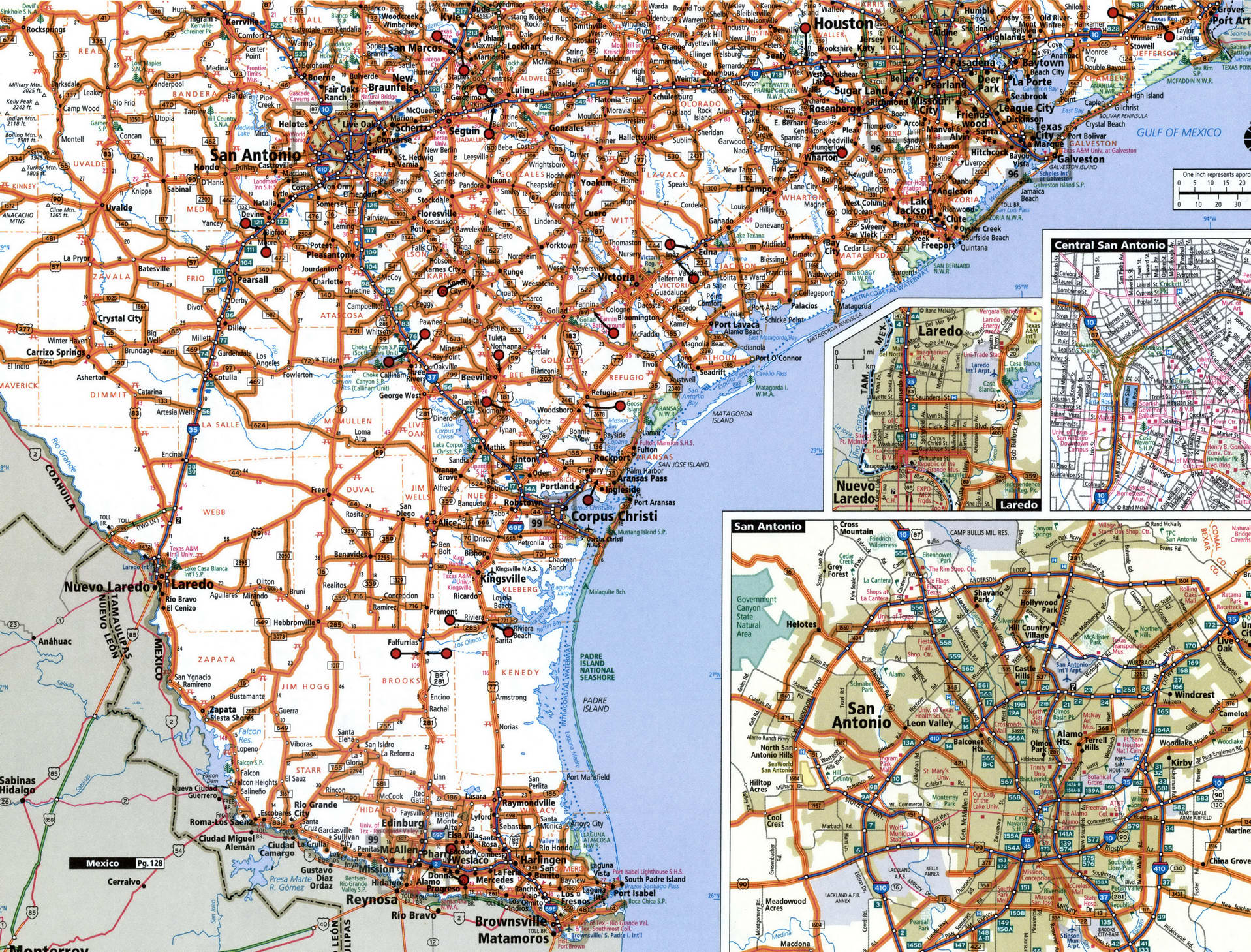 Southern Eastern Texas map for truckers