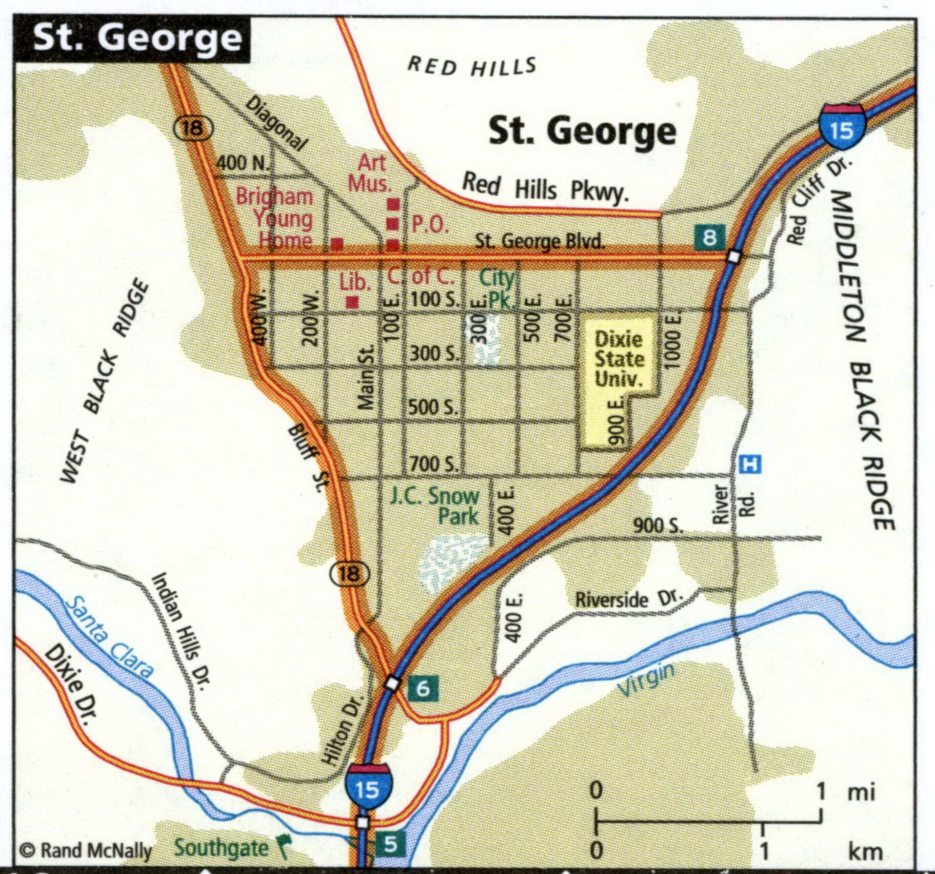 St. Grorge city map for truckers