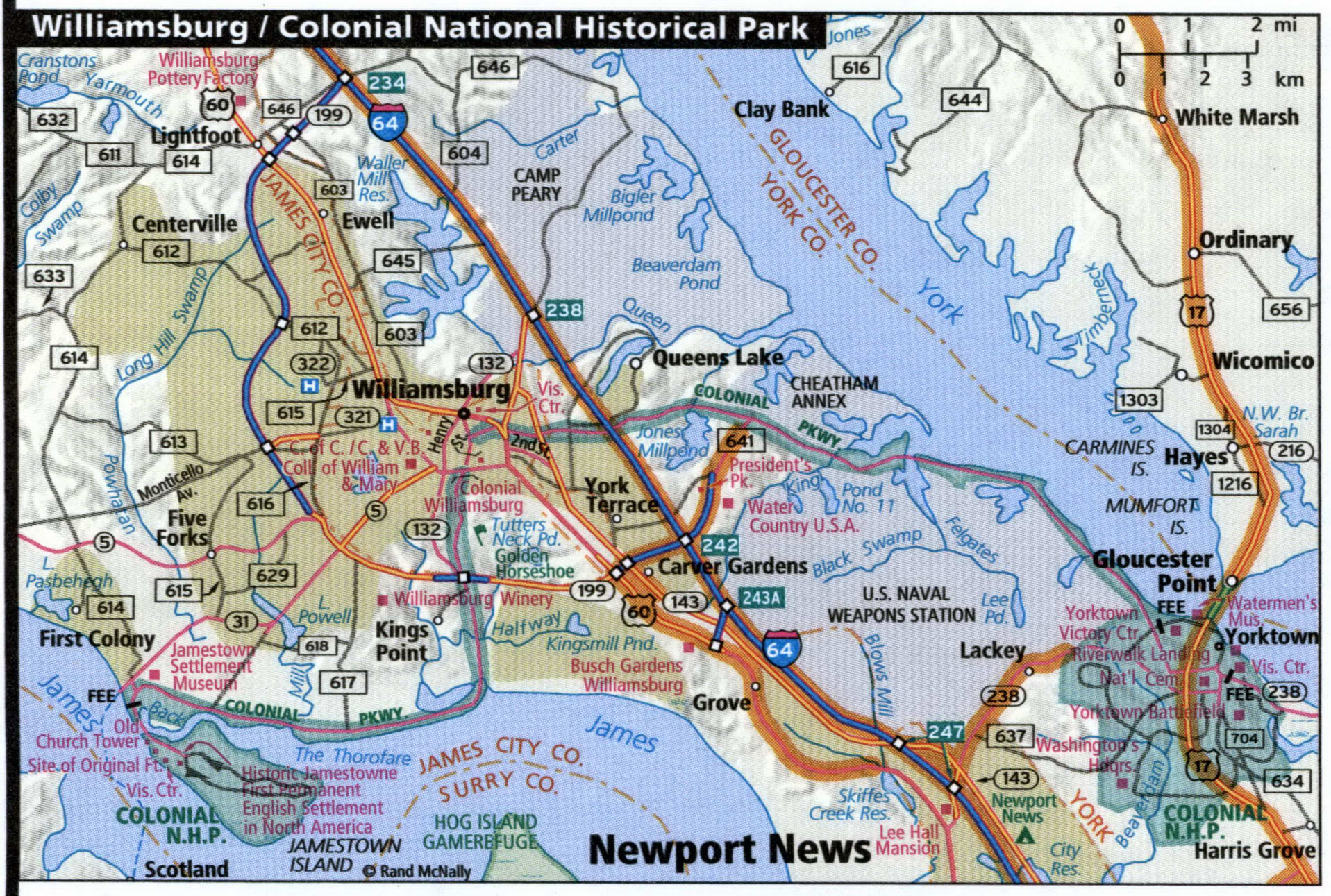 Williamsburg city map for truckers