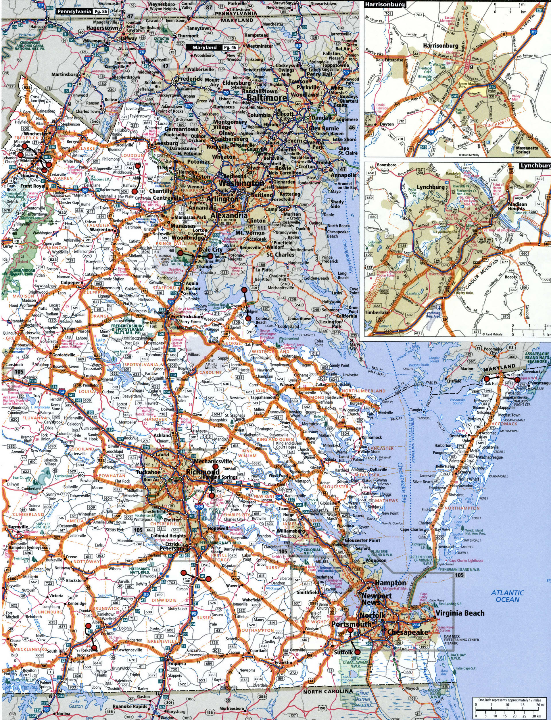 Virginia map for truckers