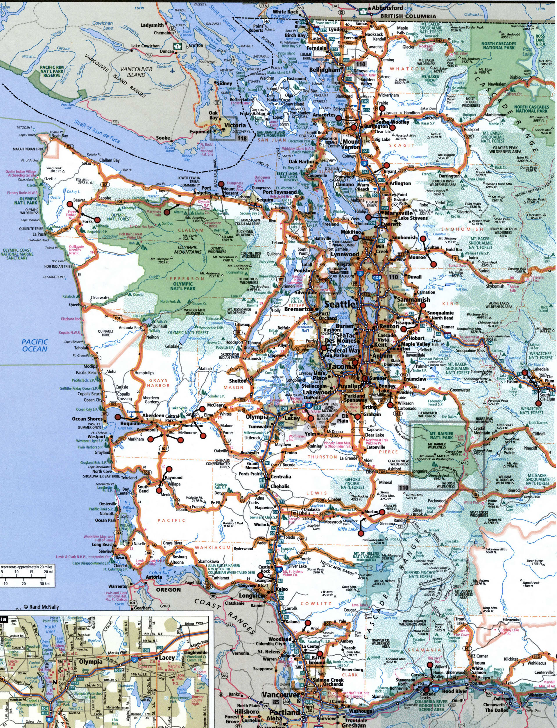 Washington state map for truckers