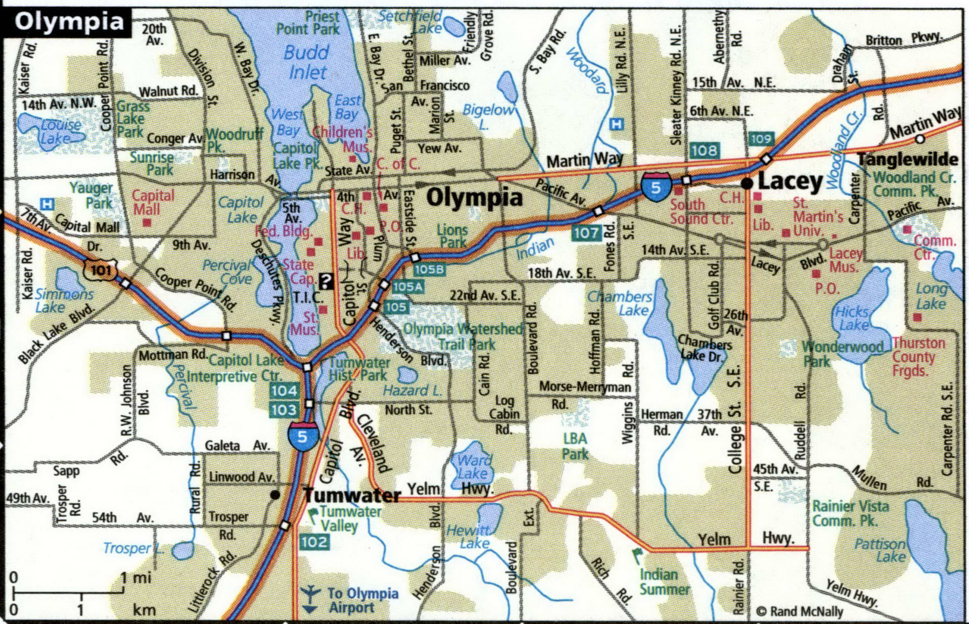 Olympia city map for truckers