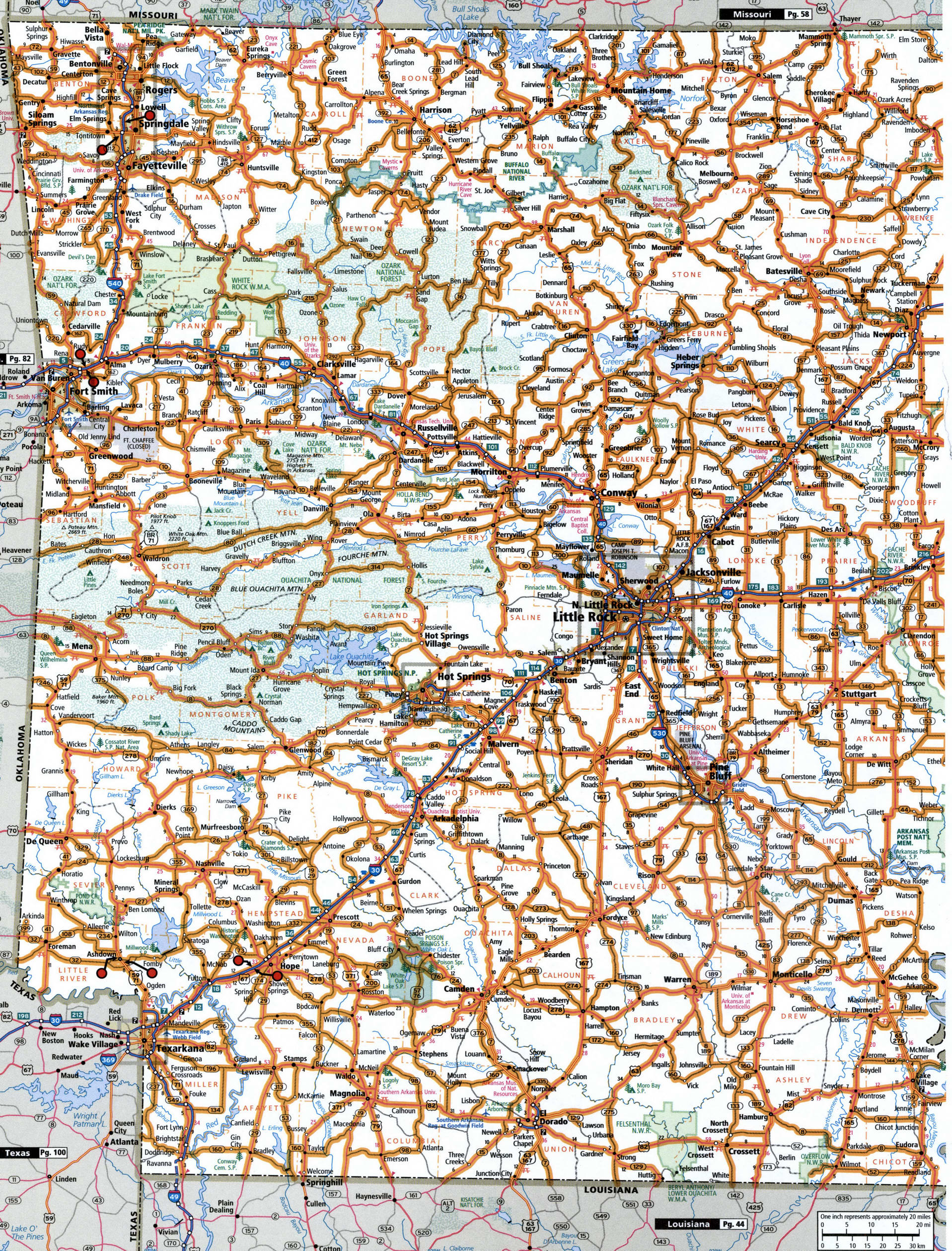 Arkansas map for truckers