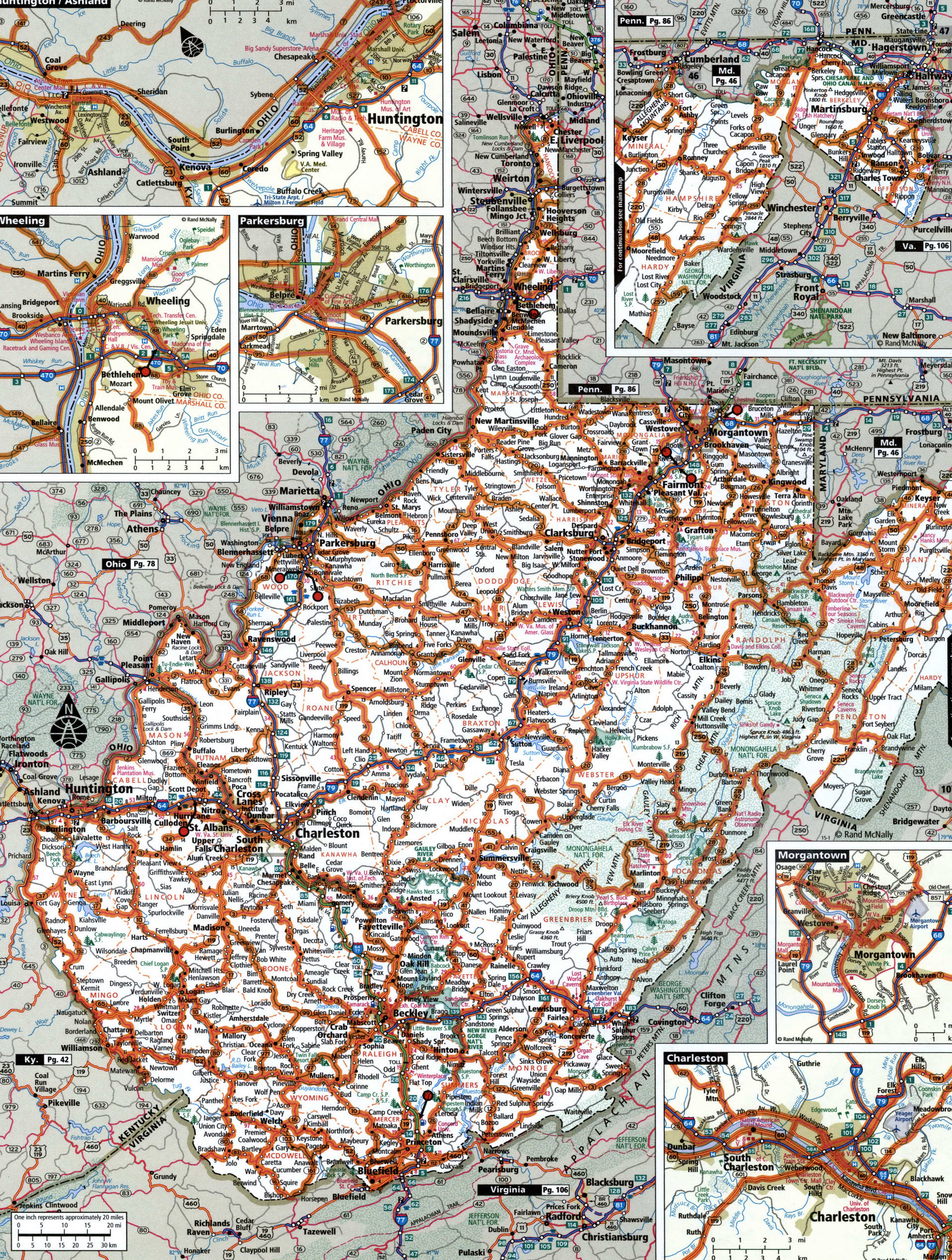 West Virginia map for truckers