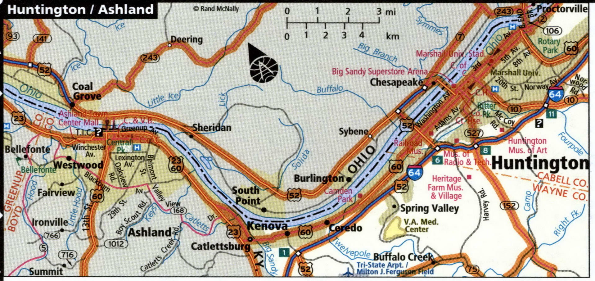 Huntington city map for truckers