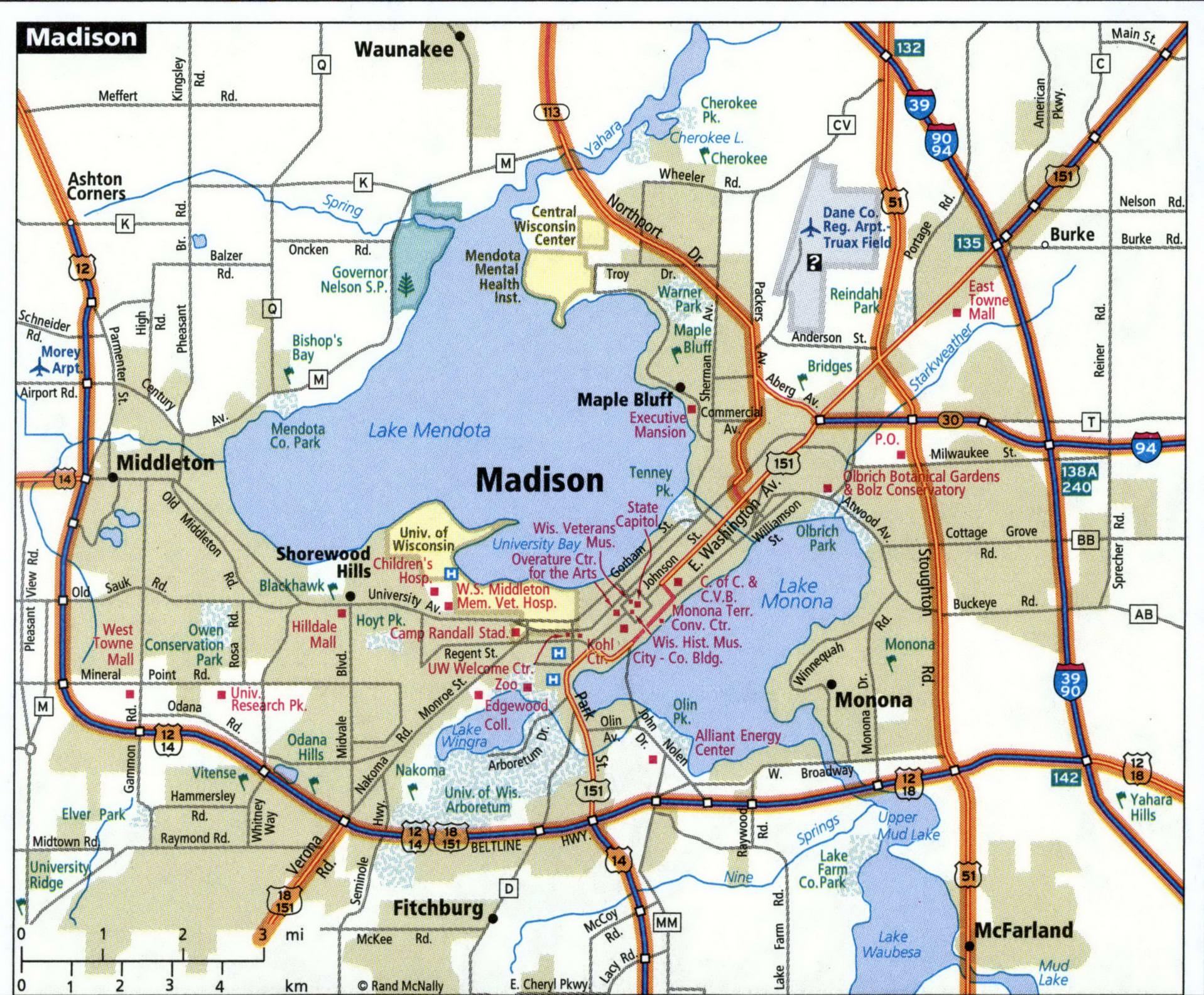 Madison city map for truckers