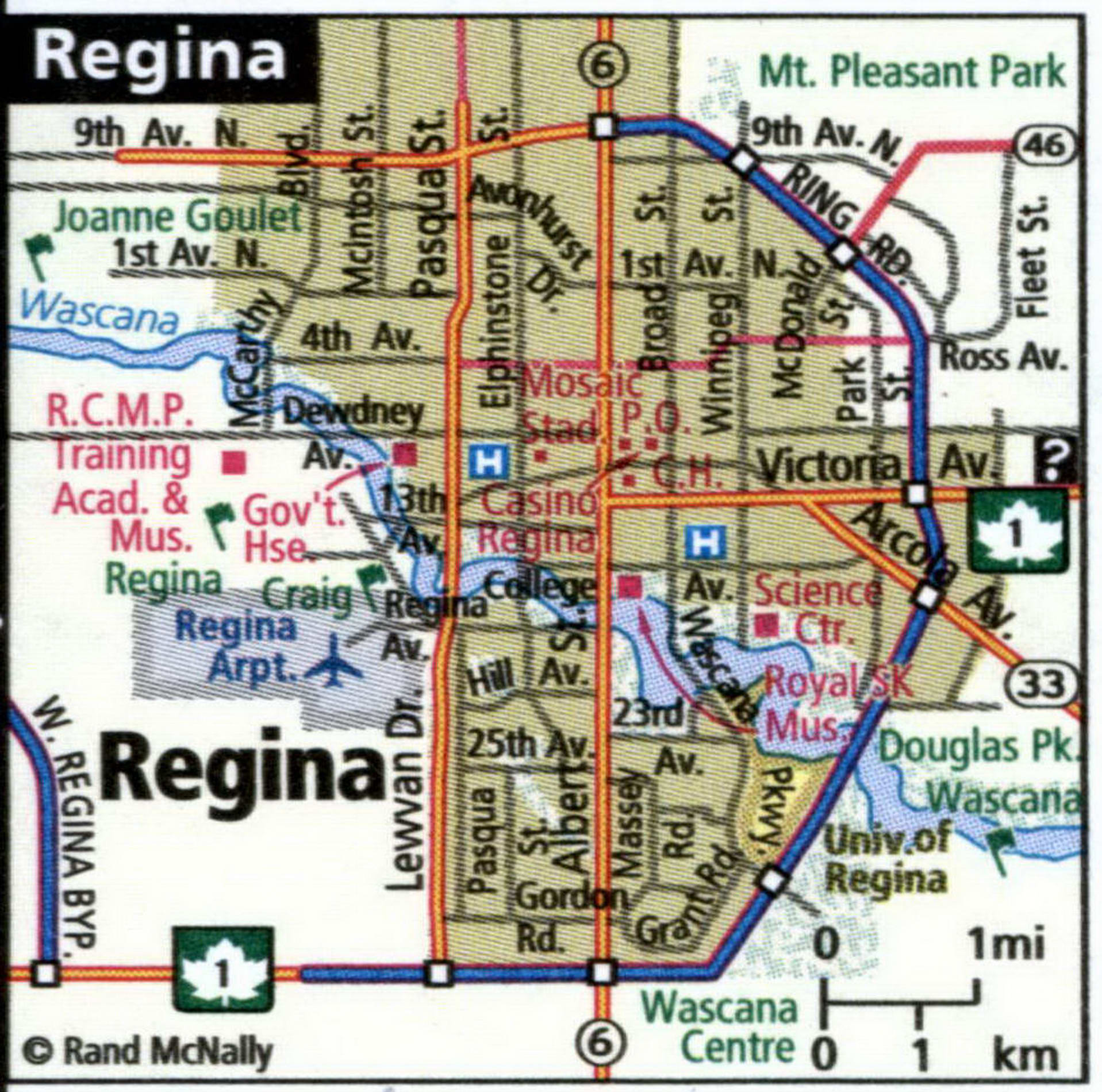 Regina City Road Map For Truck Drivers Toll Free Highways Map Usa