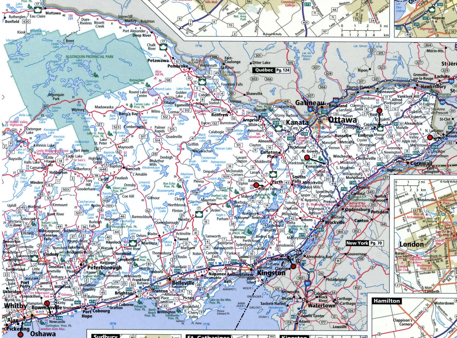 Ontario province road map for truckers