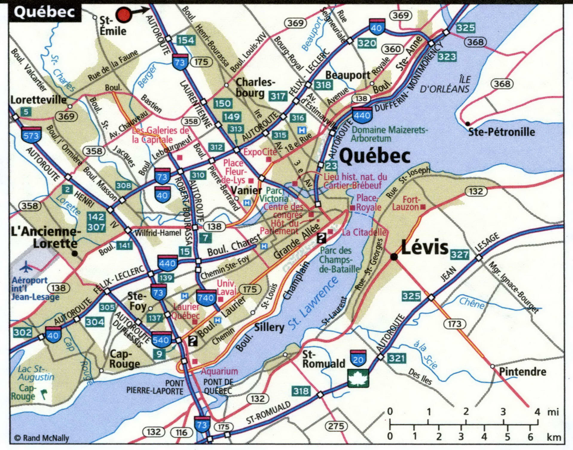Quebec city map for truckers