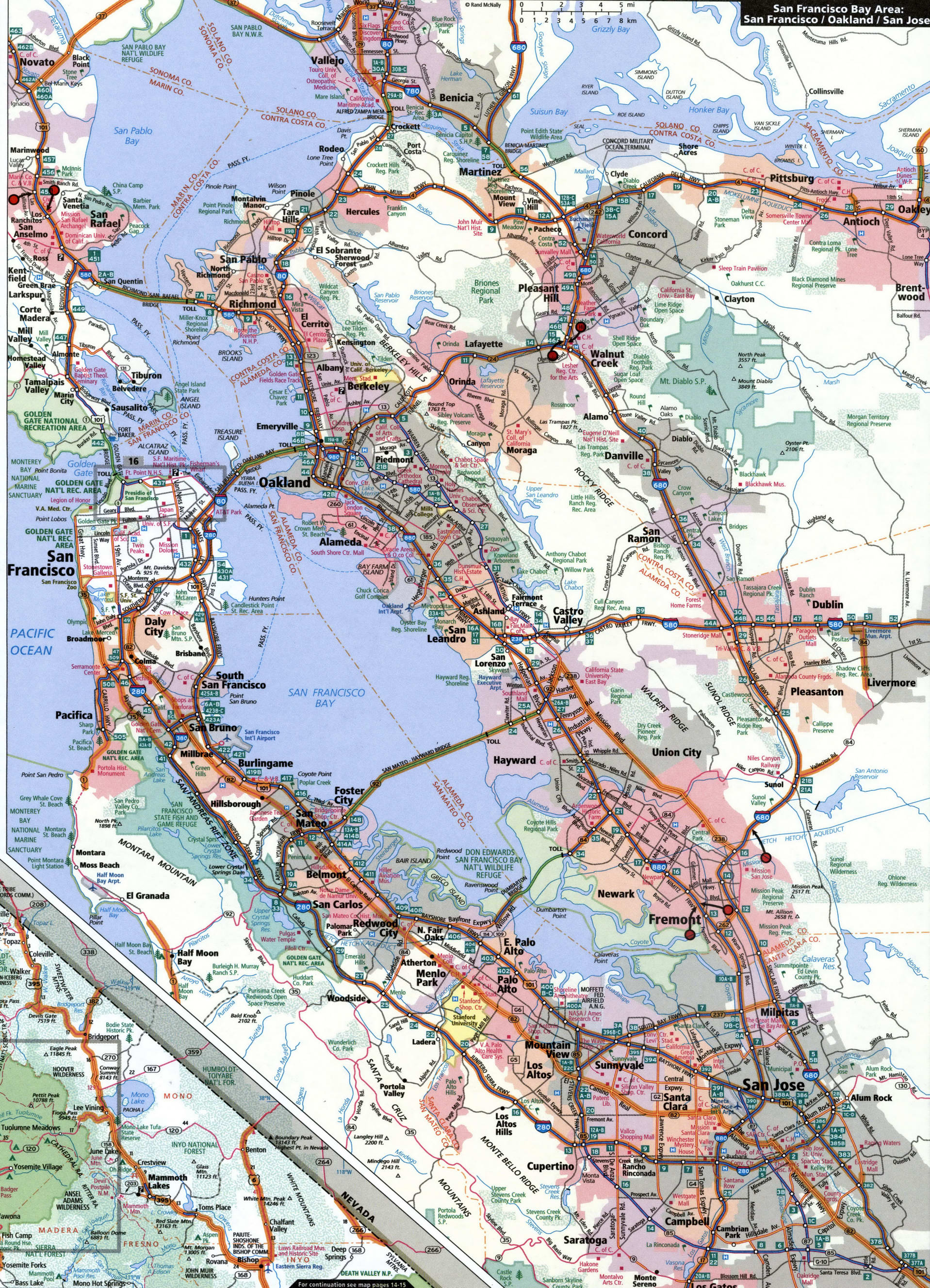 San Francisco bay area map for truckers
