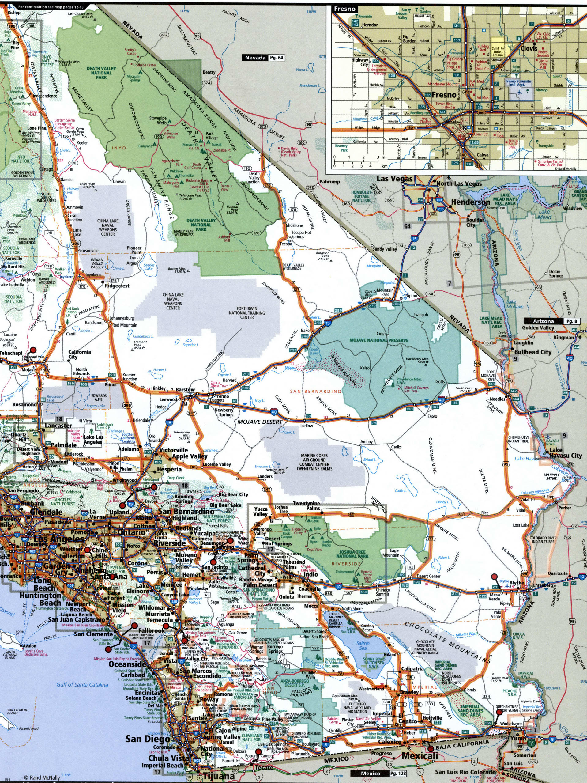 Southeastern California map for truckers