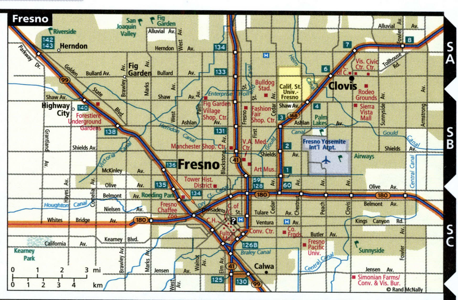 Fresno city map for truckers