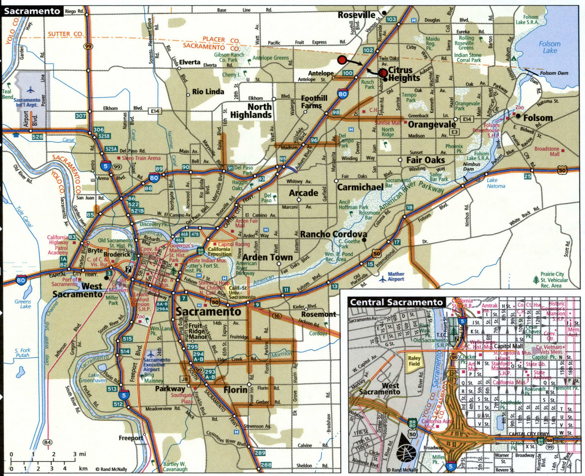 Sacramento map for truckers