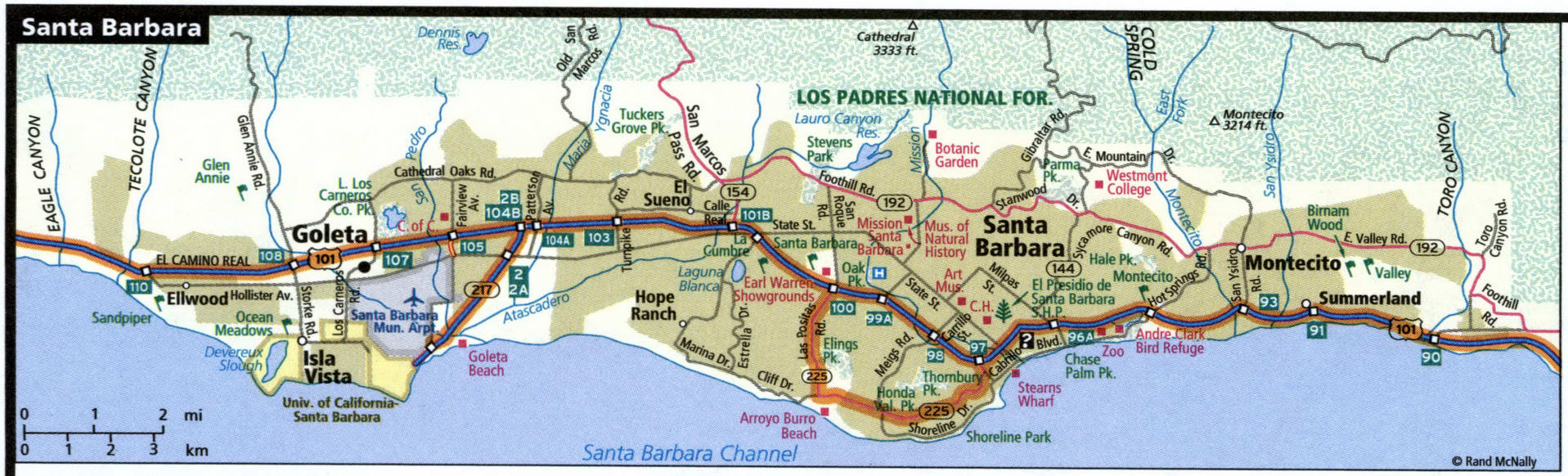Santa Barbara map for truckers