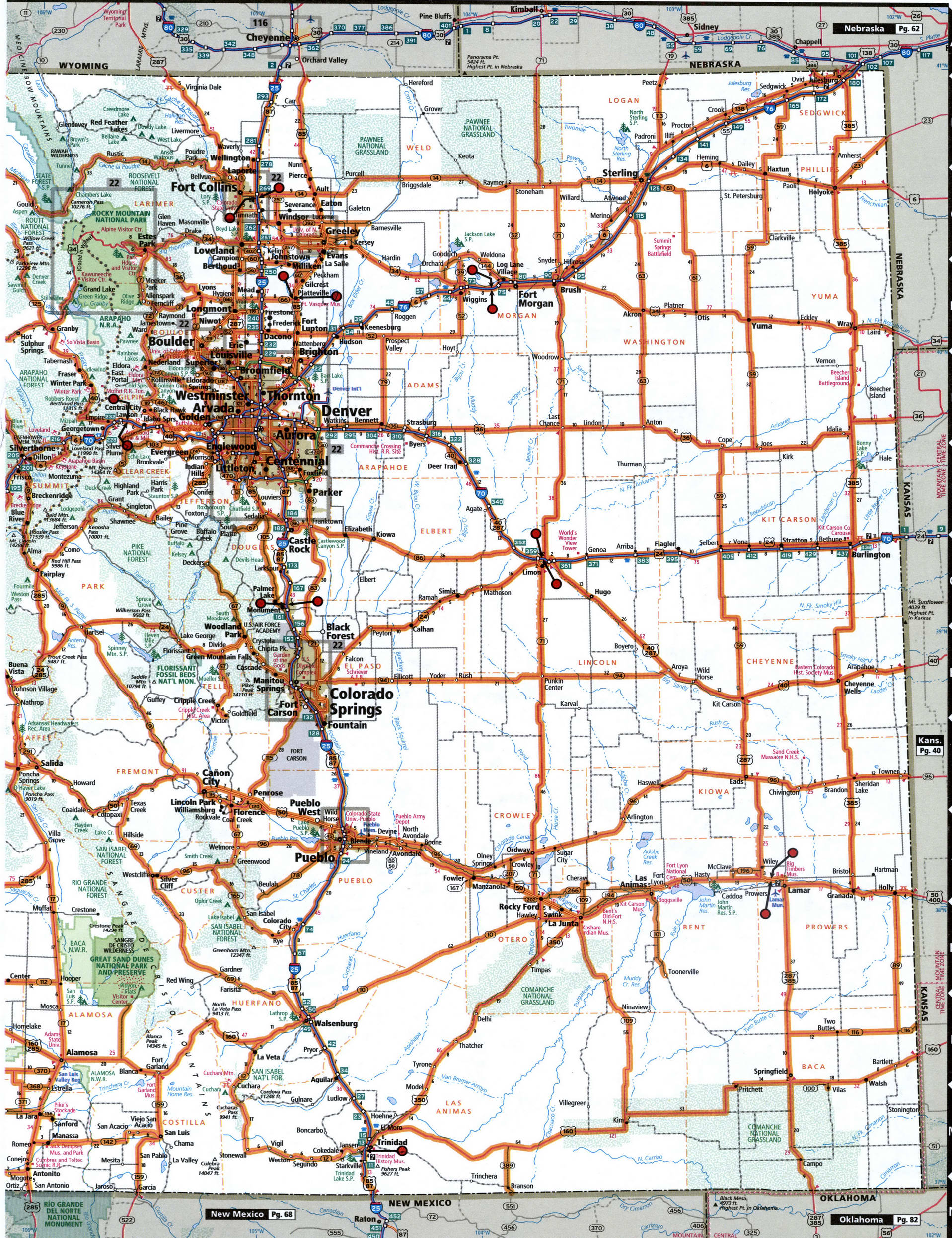 Colorado map for truckers