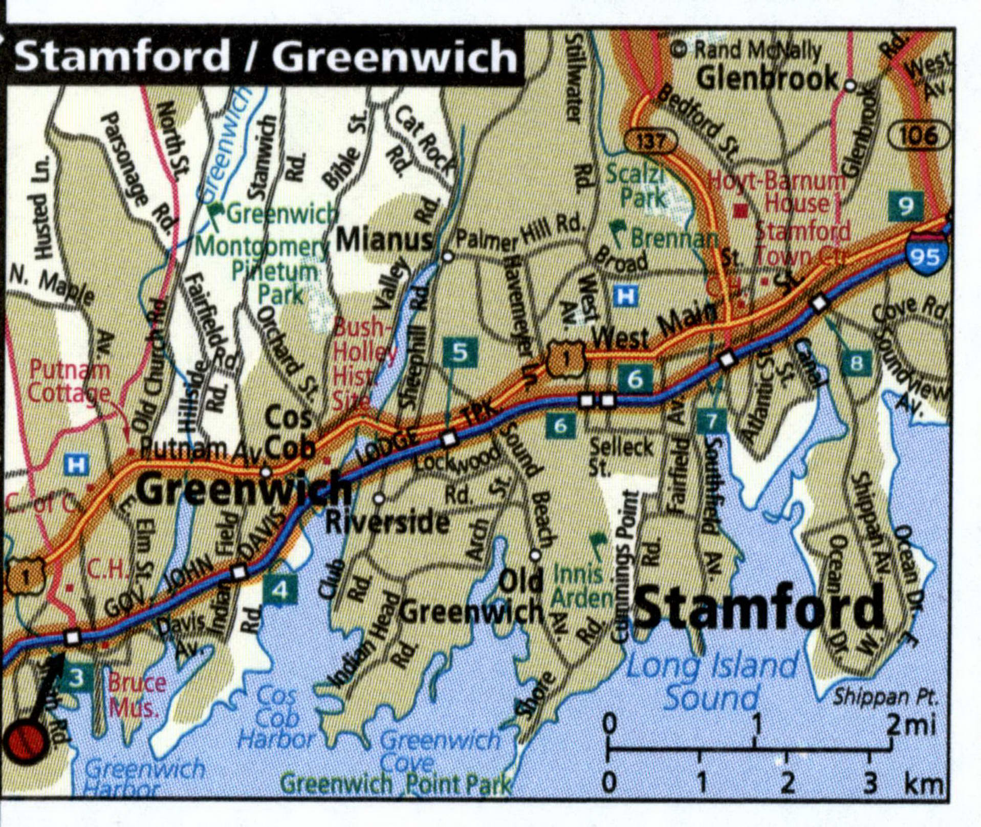 Stamford city map for truckers