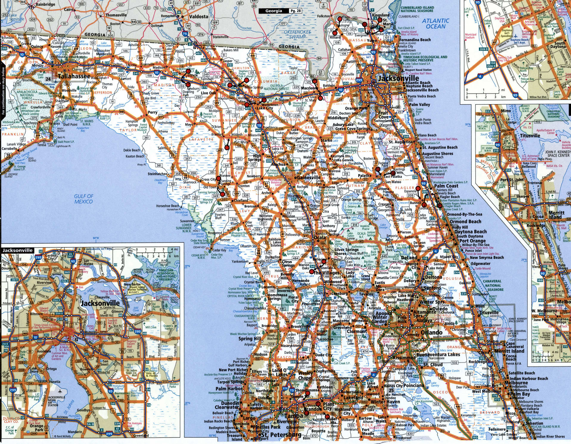 Northern Florida map for truckers