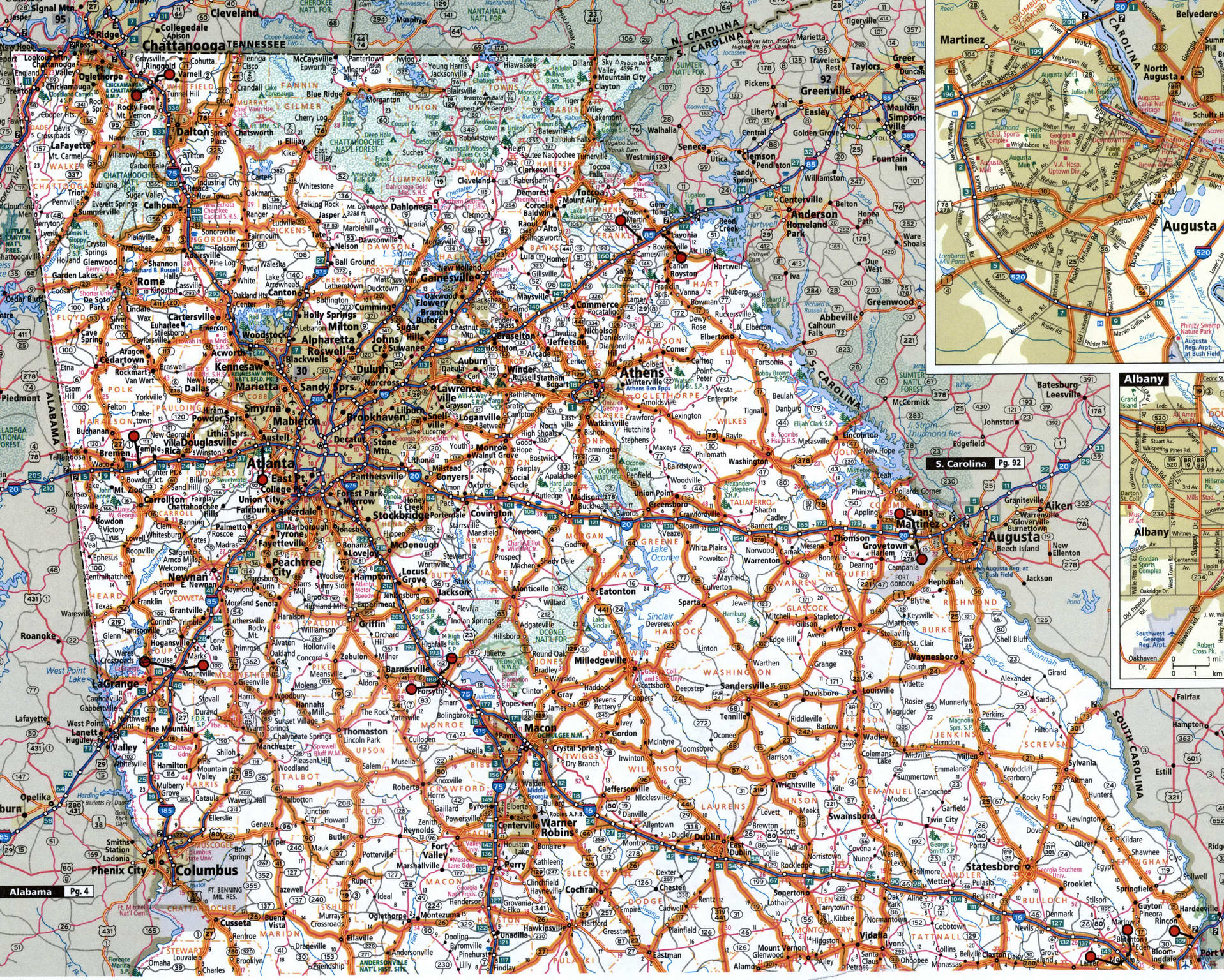 Georgia map for truckers