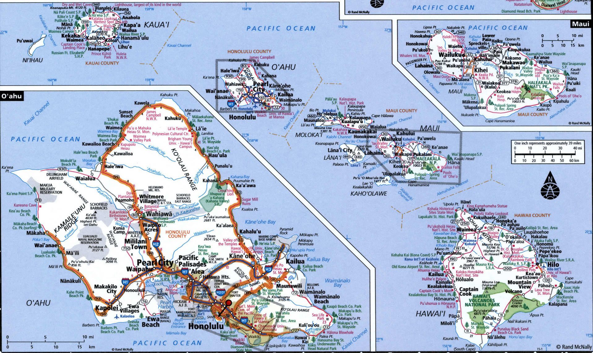 Hawaii map for truckers