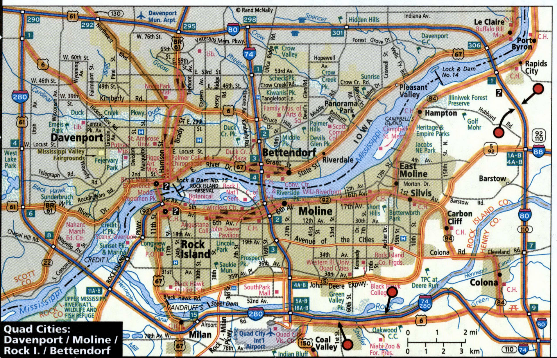 Davenport map for truckers