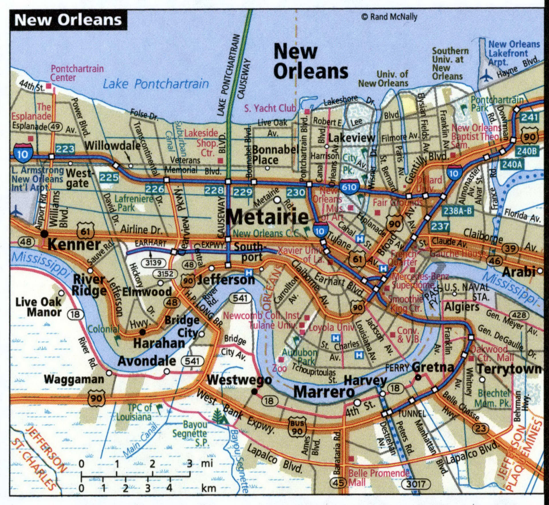 New Orleans map for truckers