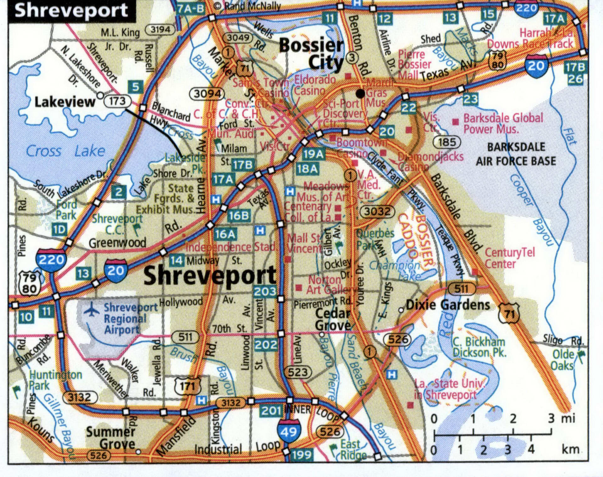 Shreveport map for truckers