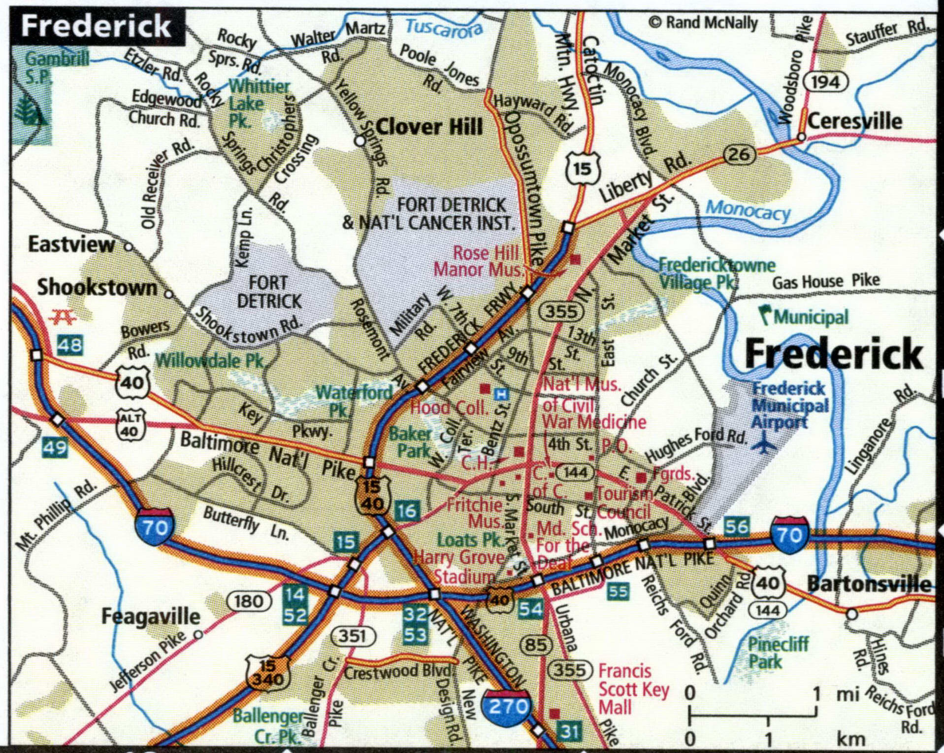 Frederick map for truckers