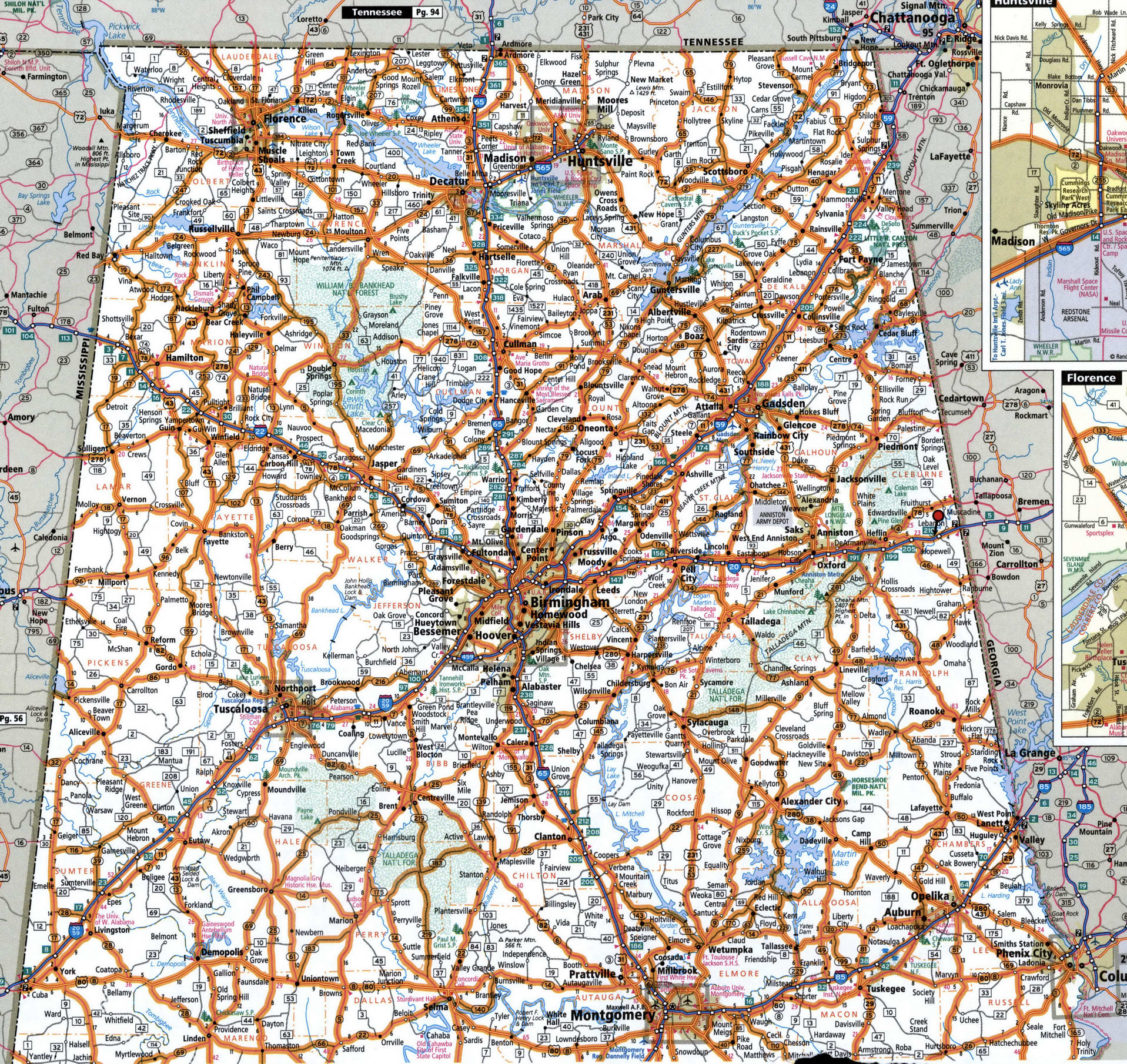 Alabama map for truckers