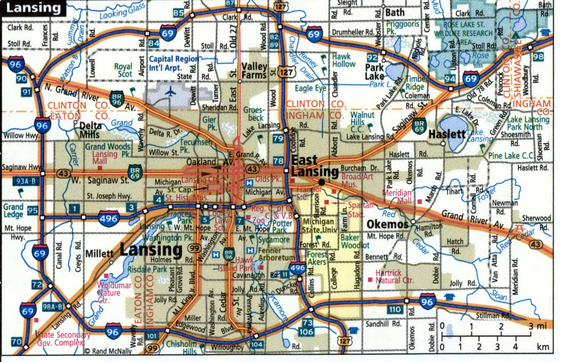 Lansing map for truckers