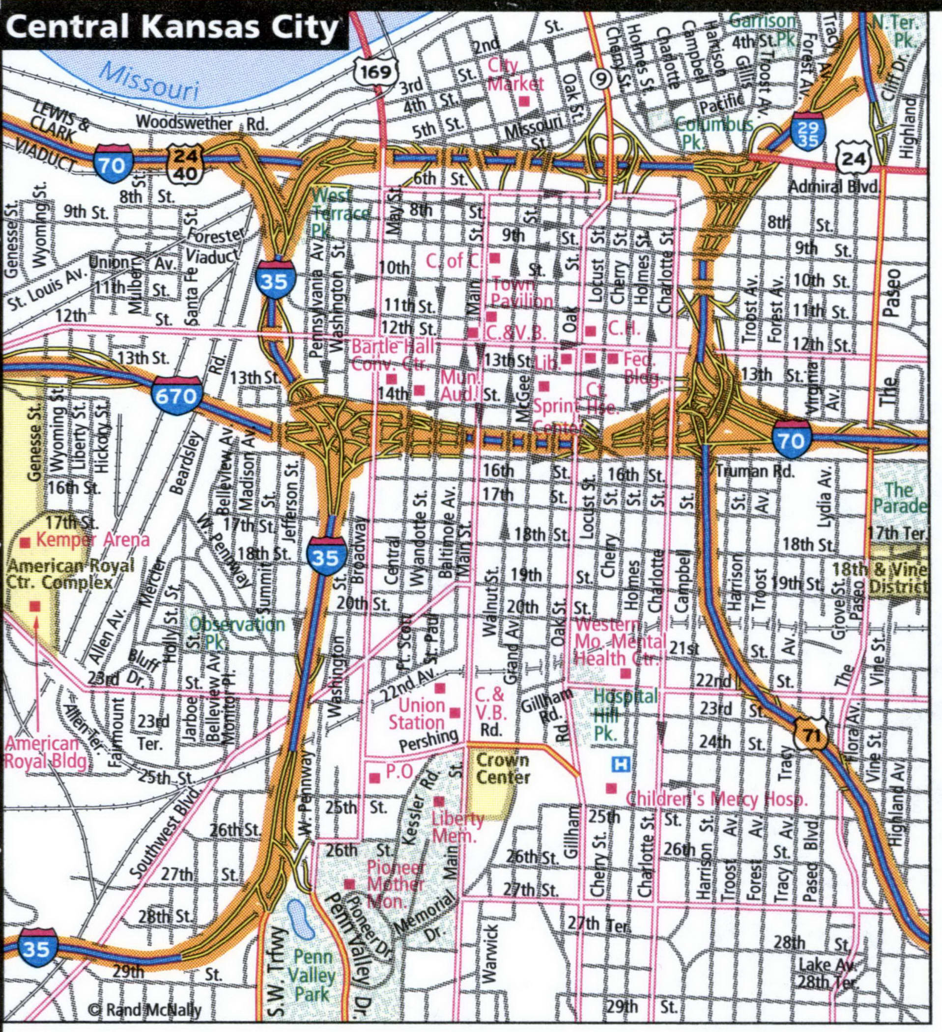 Central Kansas city map for truckers