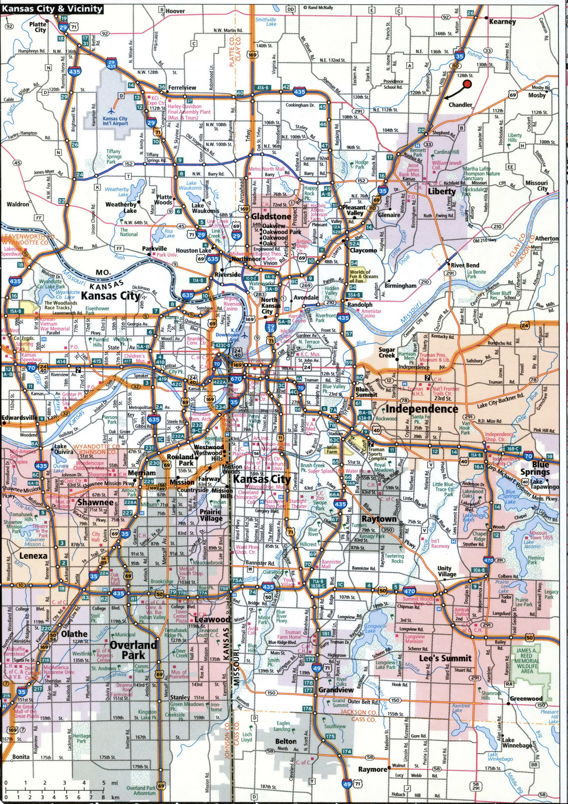 Kansas city map for truckers