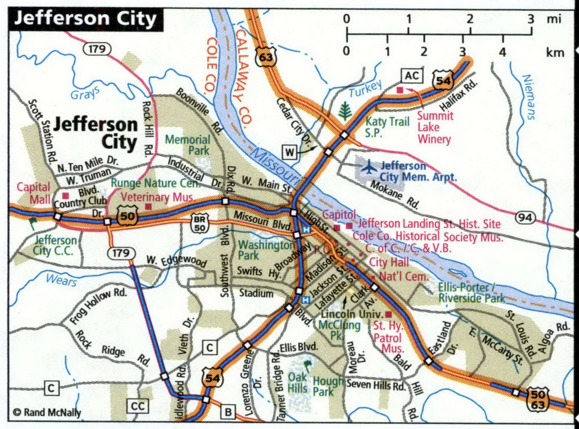 Jefferson city map for truckers