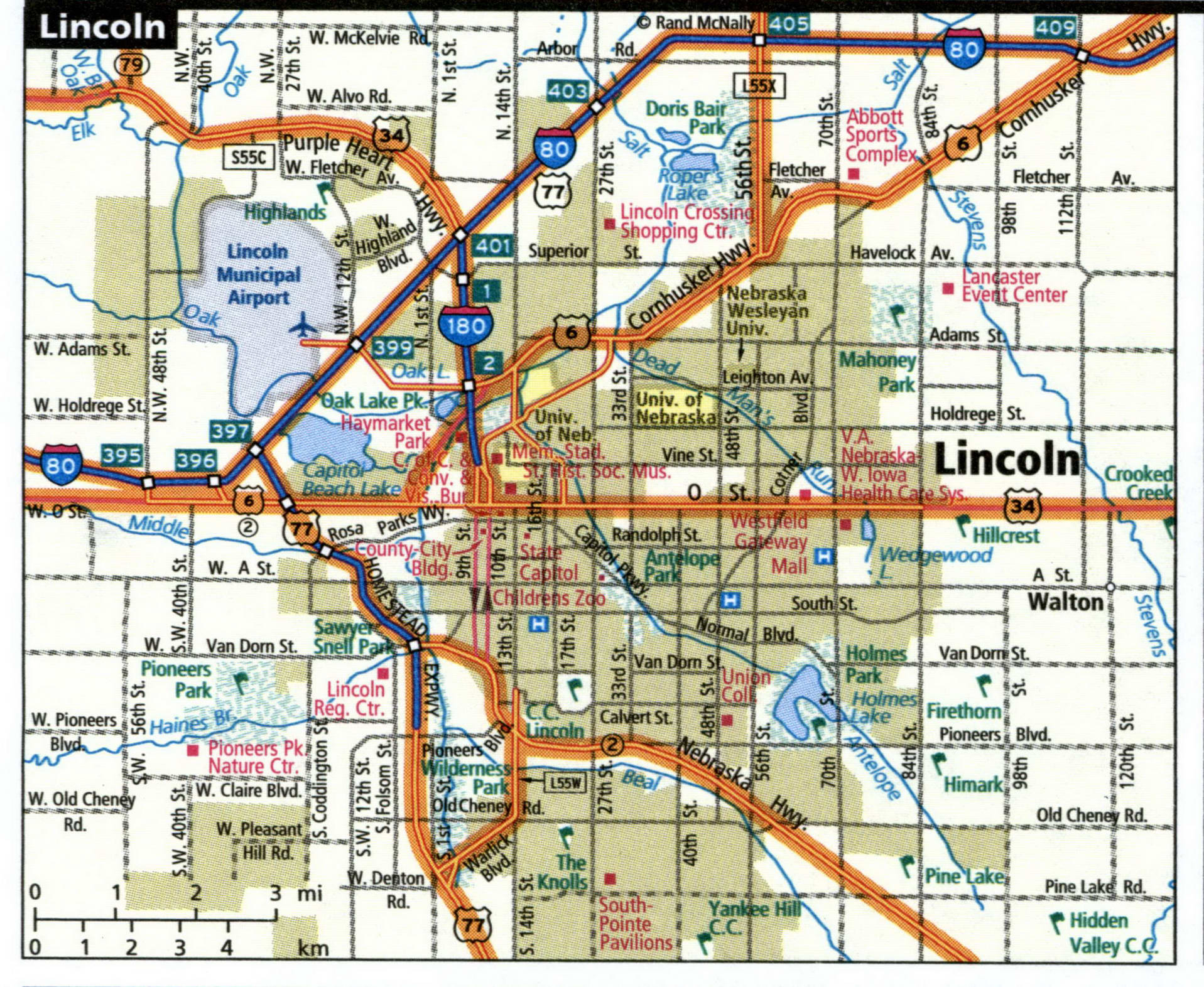 Lincoln city map for truckers