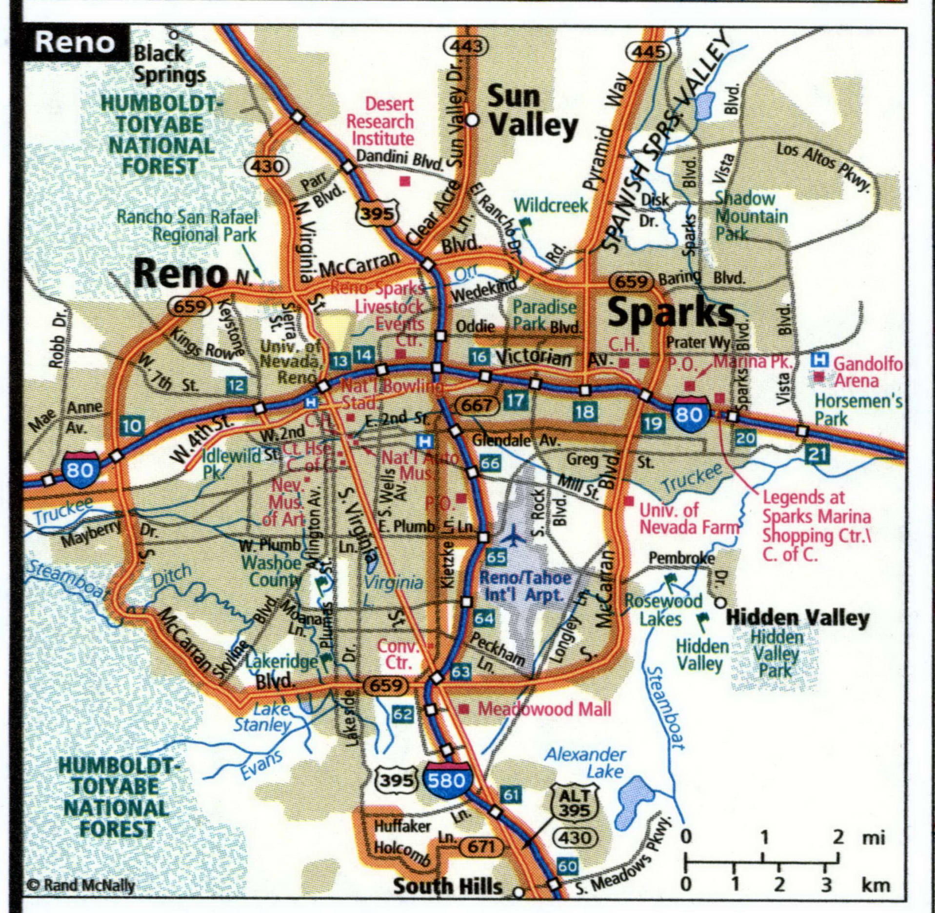 Reno city map for truckers