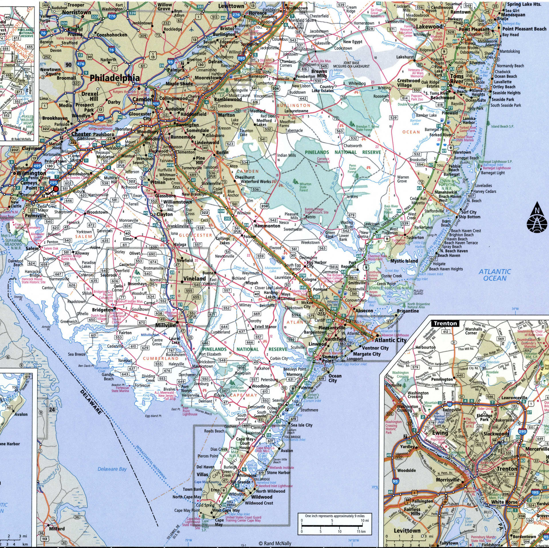 Southern New Jersey map for truckers