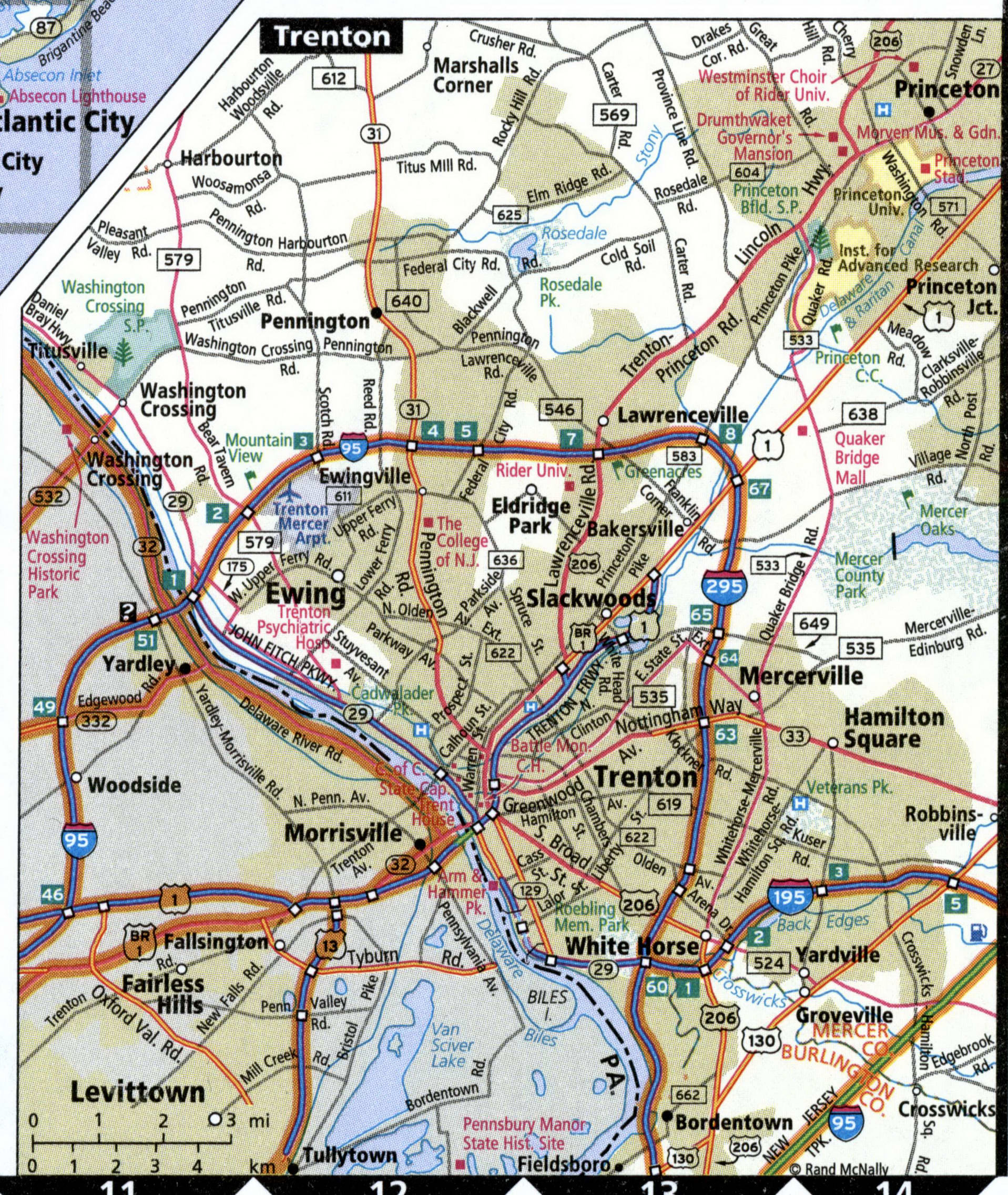 Trenton city map for truckers