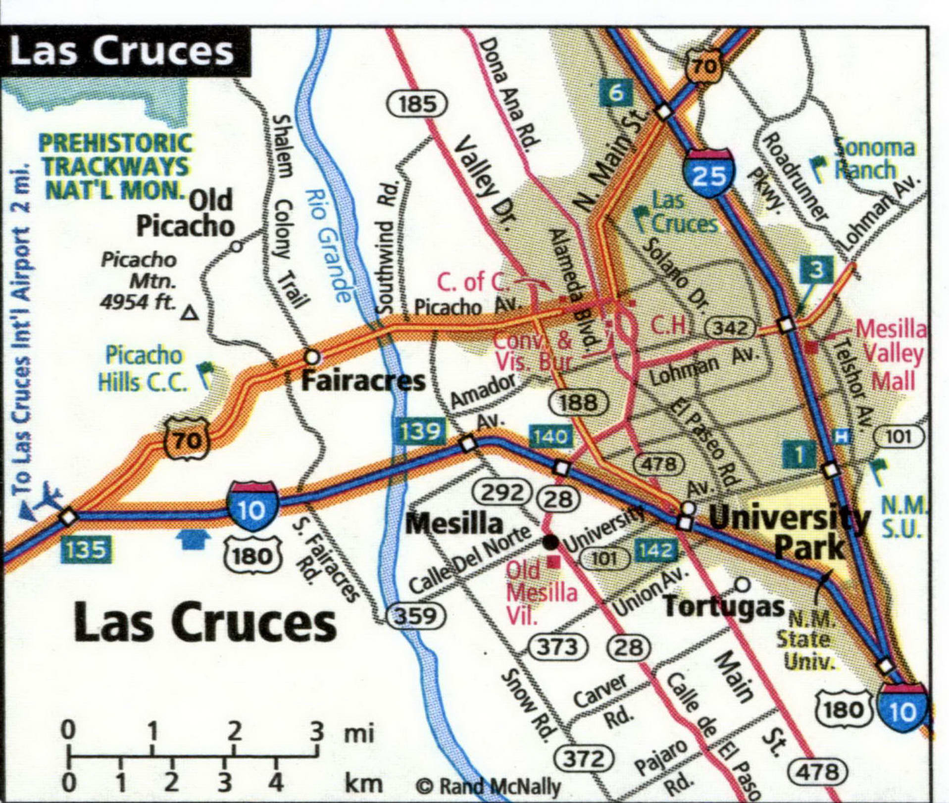 Las Cruces city map for truckers