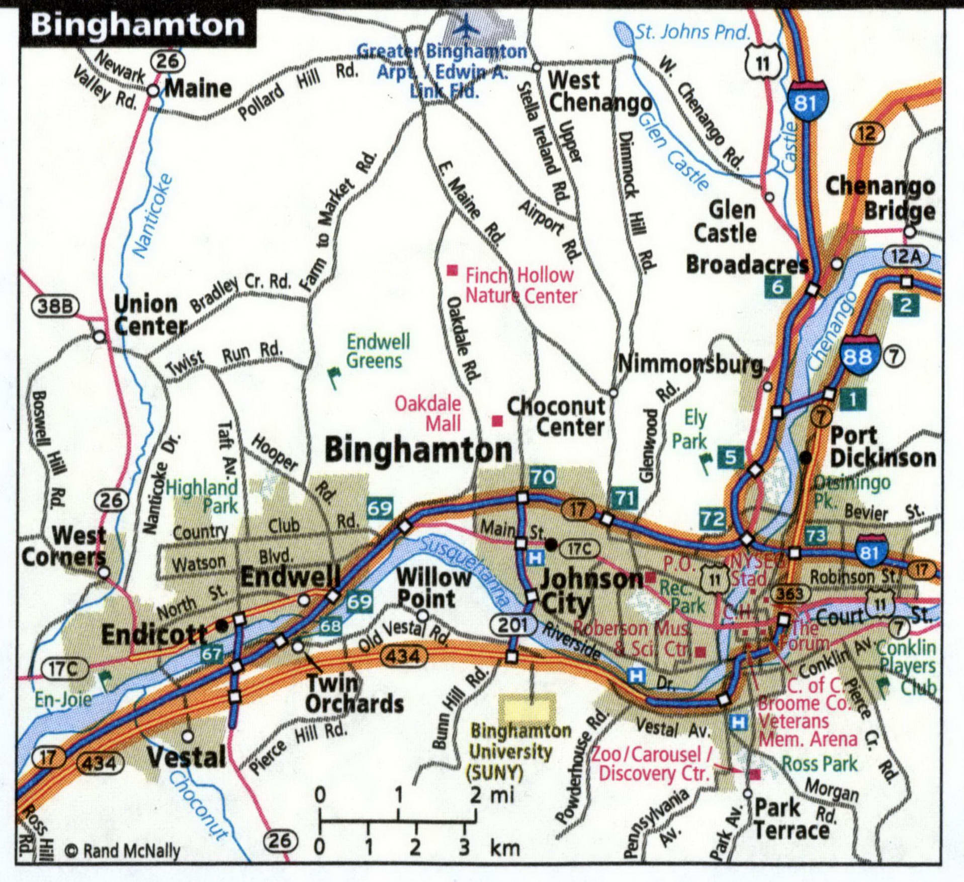 Binghamton city map for truckers