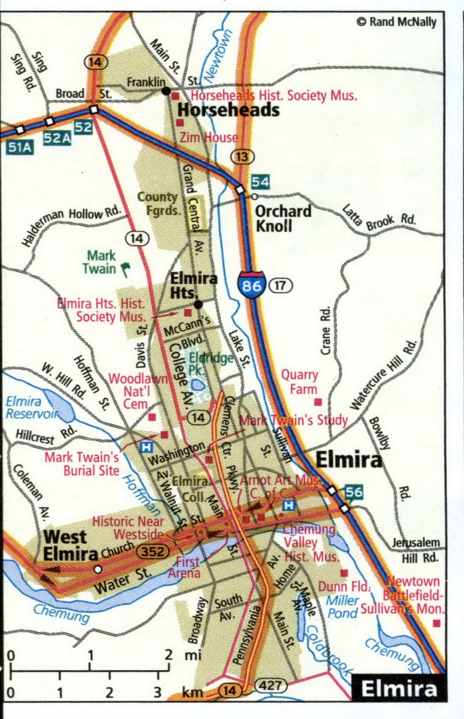 Elmira city map for truckers