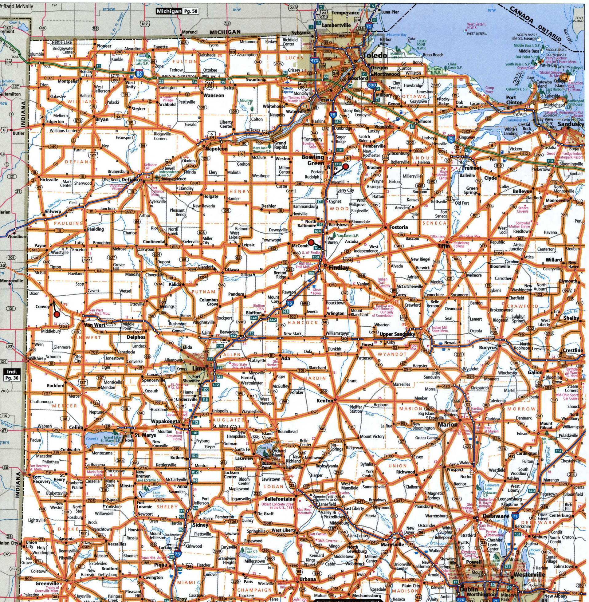 Northern Ohio map for truckers