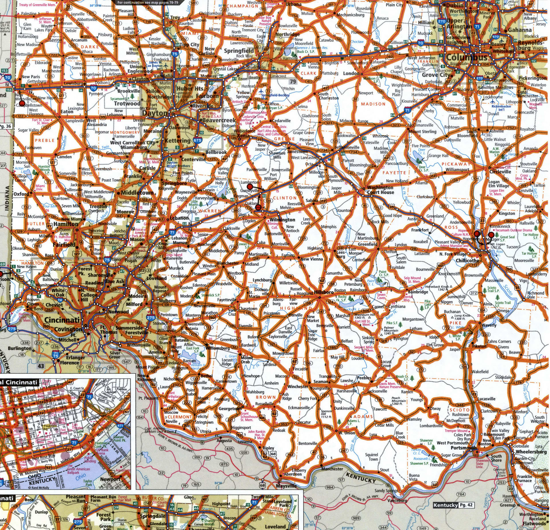 Southern Ohio map for truckers